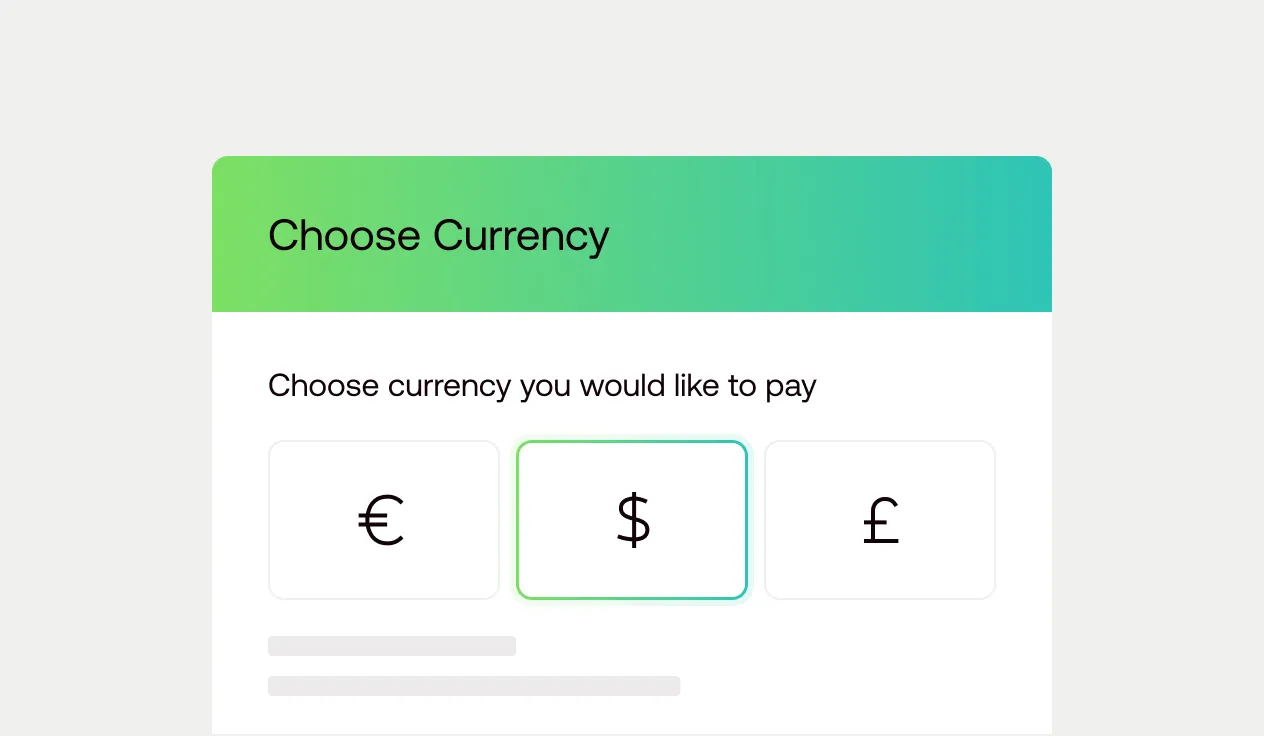 Flexible Currency Support